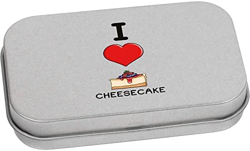 Метална Лидице кутия за канцеларски материали Azeeda I Love Cheesecake на панти /Кутия за съхранение (TT00186257)