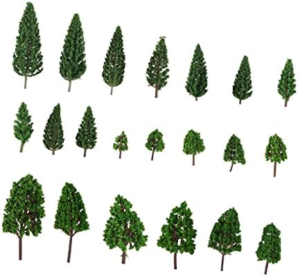 BESPORTBLE 22 бр. компл миниПоезда Зелен Комплект за Торта Дърво Стекающийся Набор от Архитектурни Модели на Дървета Мини