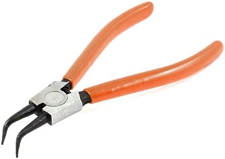 Aexit Оранжеви Пластмасови Ръчни Инструменти С Дръжка С Покритие, Пружина Метални Външни Извити Клещи с Стопорным Пръстен,
