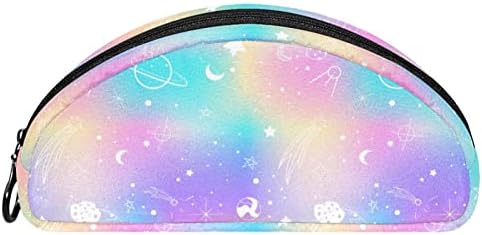Чанта за Моливи Galaxy Rainbow Universe Pattern Мека Чанта с Цип Органайзер За Моливи Чанта За Грим