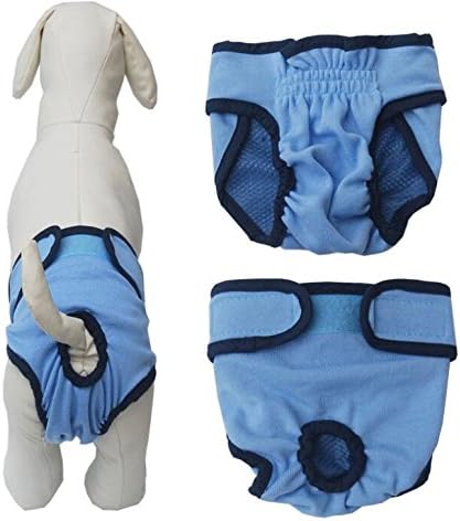 Магазин за модни дрехи Max Хигиенични гащи за кучета с цип Valco за новородено 4 цвята 5 размери (Син, M (30-45 cm))
