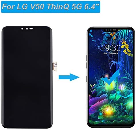 LCD дисплей E-yiiviil е Съвместим с LG V50 ThinQ 5G LM-V500 LM-V500N 6,4LCD дисплей с докосване на екрана в колекцията с инструменти
