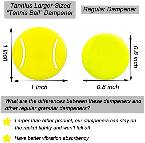 Гаситель вибрации на тенис ракети Tannius, 3 Проектиране (4-6 опаковки), Амортисьор струни ракети, Чудесен подарък за тенис