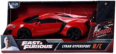 Радиоуправляеми автомобили Fast & Furious 7,5 Lykan Hypersport с дистанционно управление на 2.4 Ghz, Играчки за Деца и Възрастни