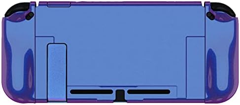 PlayVital Обновен Гланц Закрепляемый калъф за Nintendo Switch, Ергономичен Защитен калъф за Nintendo Switch, Подвижни Защитни твърд калъф за Joycon - Хамелеон Лилаво-синьо