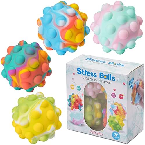 Играчки-неспокойни Telinkin Stress It Pop Топка за момичета и момчета, Подаръци, Плюшени Топки за облекчаване на стреса за възрастни