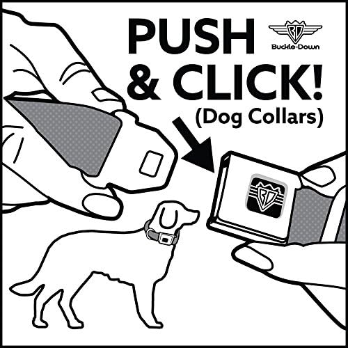 Нашийник за кучета с Пристегивающимся колан за безопасност DC-W33419-WL, Широка, с формата на Сърца, Черен / Червен