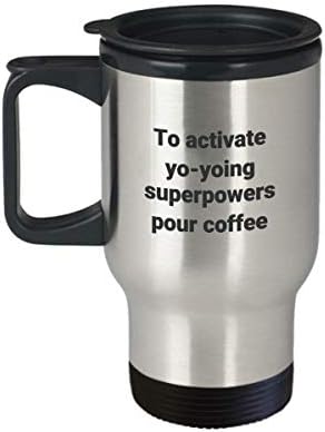 Чаша За пътуване Yo-yoing - Забавно Саркастичная Термоизолированная Кафеена Чаша От Неръждаема Стомана Superpower В Подарък