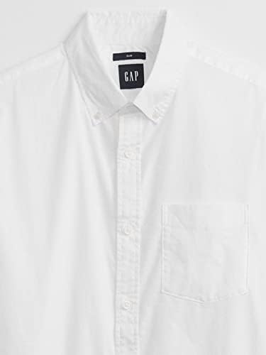 Мъжки Приталенная ризата е от Еластичен Поплин GAP с дълъг ръкав и копчета