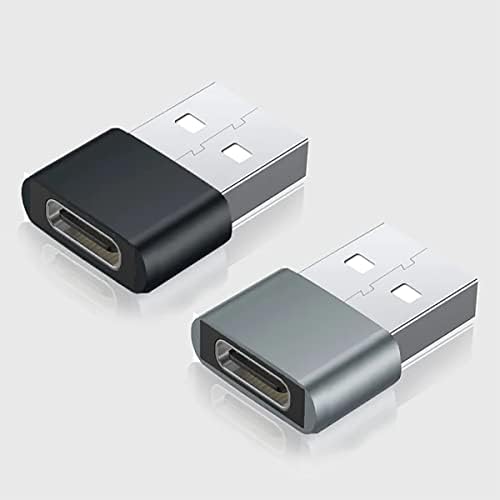 Бърз USB адаптер-C за свързване към USB конектора на Samsung SM-G988U за зарядни устройства, синхронизация, OTG-устройства, като клавиатура, мишка, Zip, геймпад, pd (2 опаковки)