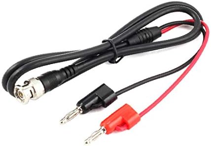 X-DREE 1 М Коаксиален кабел BNC Plug Q9 с двойно тестовым изход тип Банан за oscillo (Cavo coassiale da 1 М BNC Maschio da В9 доппио-тест