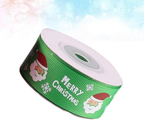 ABOOFAN 2,5 см Коледно Опаковане Лента С Двойна Странична Дърворезба Лента за Коледната украса (Зелен) Вечерни