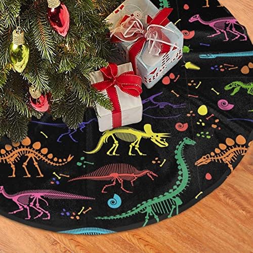 Пола за Коледната Елха с Динозавър за Коледа на Празнични Партита, Голяма Подложка за коледно дърво, Цветни Бижута с Динозаври 30