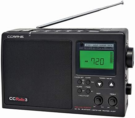 C. Crane CCRadio 3 Далечен бой прием AM, FM, сигнал за времето NOAA Plus и преносимо цифрово радио с 2-метров обхват шунка радио с Bluetooth