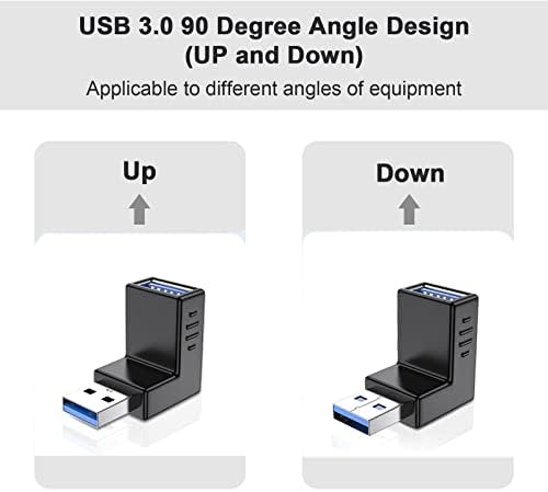 USB 3.0 Адаптер 90 Градуса от мъжа към Жената Комбиниран Конектор с Вертикален ъгъл на наклона Нагоре и надолу от Oxsubor