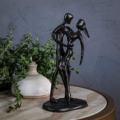 Желязна скулптура две сърца, ръчно изработени от SENNESY - романтичен подарък за сватби и годишнини от метал с емблематичен дизайн - Включва в себе си една Празна карти?