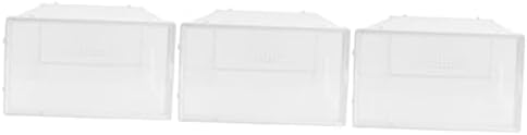 Cabilock 3 Бр Пластмасова Кутия за обувки, Кутии За Съхранение Органайзер Прозрачен Контейнер с капак Кутия Органайзер с капак Сгъваеми Кутии За Съхранение Прозрачна В