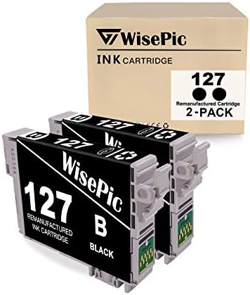 WisePic 127 Черен Рециклирани мастило касета за Epson 127 T127 за използване с вашия принтер Workforce 545 645 633 845 840 630