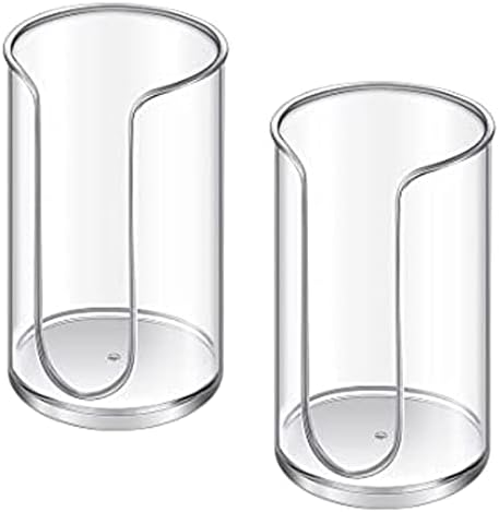 2 Опаковки за Еднократна употреба Диспенсер за Хартиени Чаши в Банята, Малко Пластмаса Компактен Чашка Пластмасова Опаковка поставка за Чаши за Тоалетни Масички в