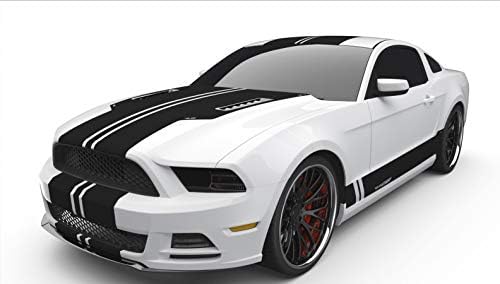 Винил графичен комплект Raceskinz® RS50 D3NIAL™ Edition премиум-клас, матово черно, подходяща за Ford Mustang 2012-2014