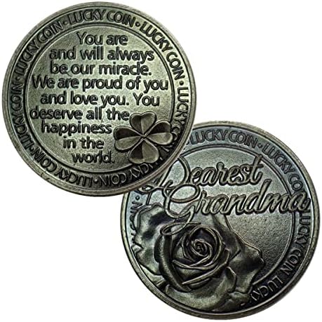 Ретро-монета за късмет, монета, желания, възпоменателна монета с роза за любов, сигурна монета-пазител на деня на благодарността,