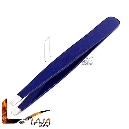Пинсети LAJA Внос Blue - Професионален пинсети с наклонен връх от неръждаема стомана - най-Добрият точност пинсети за вежди