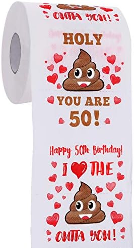 Подаръци за 50-ия рожден ден за мъже и жени - Тоалетна хартия за Томболи - Декорация на 50-ия рожден ден за нея, Нея - Идеи за подаръци