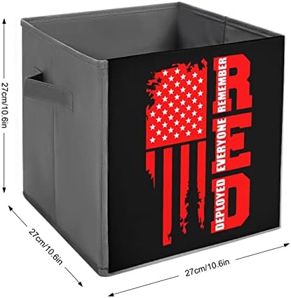 R. E. D Remember Everybody Разгъната Red Friday 4 Сгъваеми Кутия За съхранение на Printd Тъканни Кошница-Кубчета Кутии с дръжки за Дрехи,
