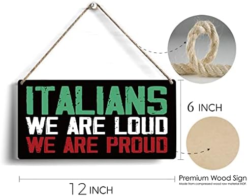 Италианска Гордост Цитат на Италианците Ние сме Силни, Ние се гордеем с Дървена Табела 6x12 Дървена Подвесная Знак за Домашно Стена