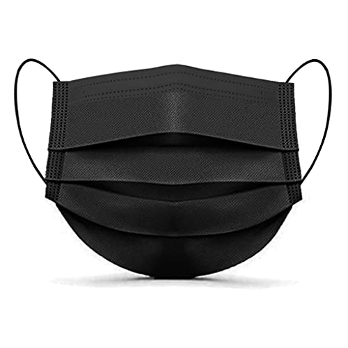50 притежатели на wipeout маски за защита на ушите на тъканта, маска за лице и черна маска за еднократна употреба сини еднократна