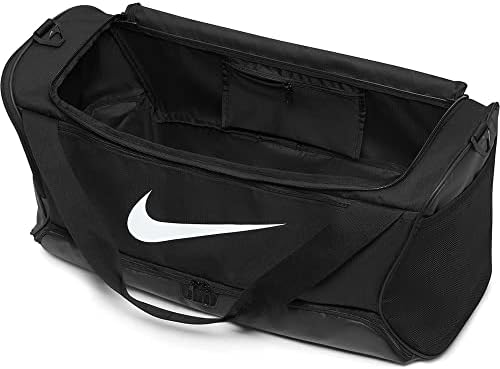 Спортна чанта Nike Brasilia 9.5 за тренировки (средна, 60 л) (Black /Черно-бяла, 3662 кубически инча)