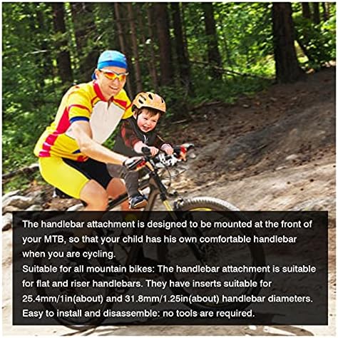 На предната седалка за бебешка планински велосипед LUCKYRM | Кормило седалка, с предно зареждане за деца от 2-5 години (тегло до 48 килограма) | Съвместим с всички планинск