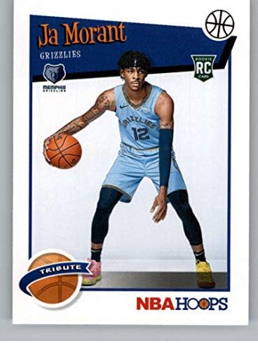 Баскетболно карта NBA Hoops 2019-20 297 Ja Morant Memphis Grizzlies RC Новобранец Card Официалната търговска Панини карта