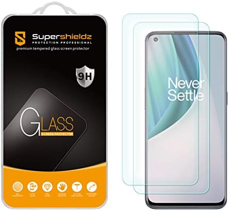 (2 опаковки) Supershieldz, Предназначени за защитни фолиа, изработени от закалено стъкло OnePlus Nord N10 5G, която защитава екрана от