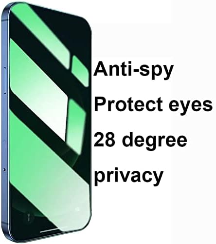 BWEDXEZ, 3 предмет защитно фолио за екран от закалено стъкло със защита от синьо проникване, защита от надзъртане, костюм за iPhone 14 Plus/