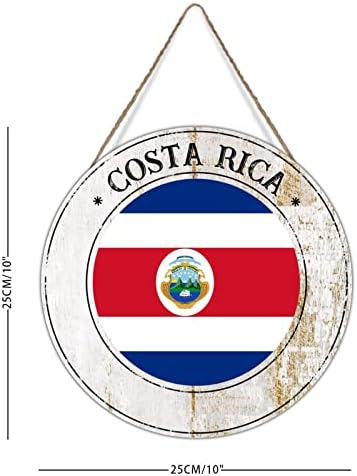 Вратата се Закачалка Коста-Рика Флаг на Страната Коста Рика Дървен Стенен Декор Знак Национален Флаг на Градския Сувенир Подарък Дървена