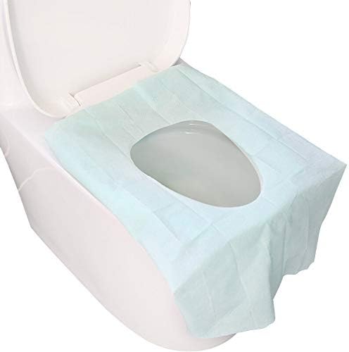 AOOF 10 Бр. Еднократни Покривала за седалките на тоалетната чиния Пътни Еднократни Непромокаеми Постелки за капак тоалетна (Цвят: