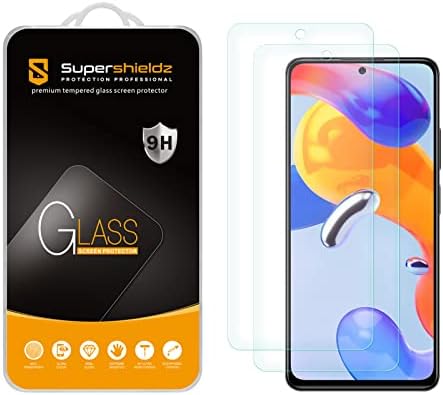 (2 опаковки) Supershieldz е Предназначен за Xiaomi Redmi Note 11 Pro 5G Протектор на екрана от закалено стъкло, защита от надраскване, без
