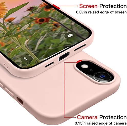 voyazap Калъф за iPhone XR Сладък Силикон Ултра-устойчив на удари Защитен калъф с шарките на Сърце за iPhone XR 6,1 (розов)