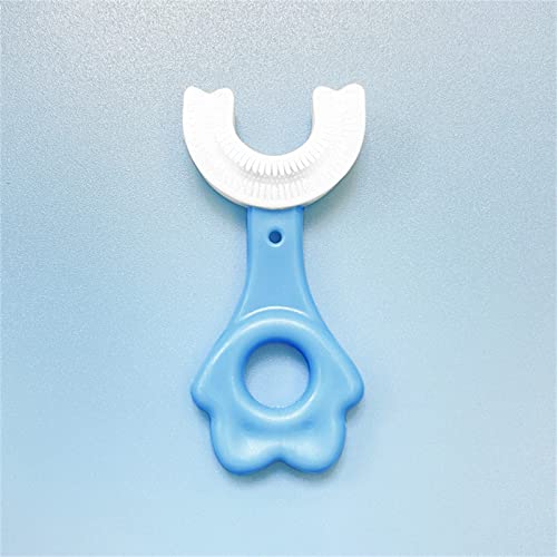Мека четка за зъби за деца Детска U-образна четка за зъби от мека силикагел 360 ° за почистване на устната кухина Лесно да носите със себе си непълнолетни деца Двойна ?