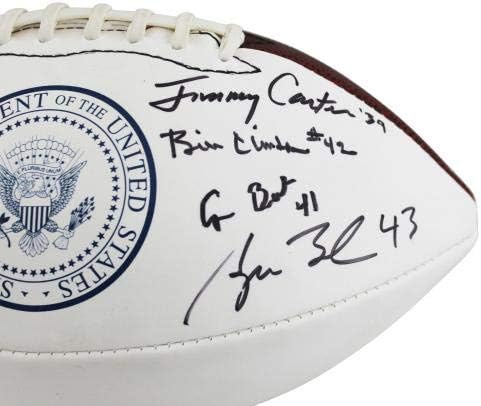 (5) Президент на САЩ Подписаха Логото на Wilson президентът на съединените щати На Бялата футболна панел JSA BB74099 - Футболни топки