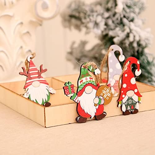 Коледна Украса Врата Опаковка от 12 Украса, Дядо Коледа, Висулки за украса на Коледната Елха, 3 Висока PVC Коледна Елха, Окачване на