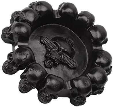 Пепелник във формата на черепа Zerodeko 3 бр., Уникален Реквизит за снимки (черен)