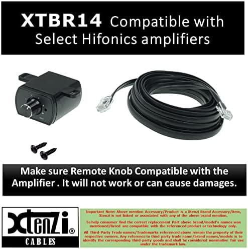 Xtenzi Регулатор на силата на звука усилване на басите с дистанционно управление XTBR14 е Съвместим с усилватели Hifonics HFR-3