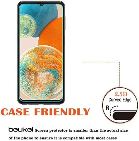beukei (3 опаковки) е Съвместима за Samsung Galaxy в а23 5G/Galaxy в а23 Протектор на екрана от закалено стъкло, чувствителен към