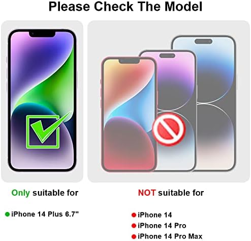 JOLOJO 3 + 3 [Супер твърдост] Съвместим за iPhone 14 Плюс 6,7 Защитен слой от закалено стъкло и Прозрачна защита на обектива на камерата