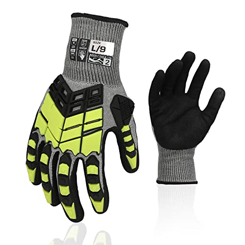 Предпазни работни ръкавици Graloky със защита от удари, за мъже и жени, Мини ръкавици TPR за тежки условия на работа със сензорен