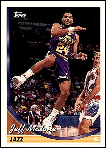 1993 Topps # 87 Джеф Малоун, Юта Джаз (Баскетболно карта) в Ню Йорк/MT Jazz Мисисипи Св.