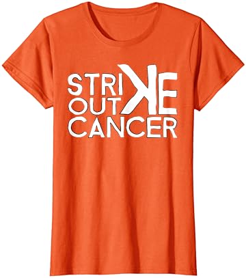 Тениска Strike Out Cancer Awareness Walk Baseball K Strikeout Pitch