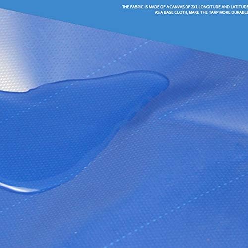 Бреза бреза, С двустранно PVC Покритие водоустойчив слънцезащитен прахоустойчив Платно за Кола, Филтър за къмпинг (Цвят: синьо размер: 5